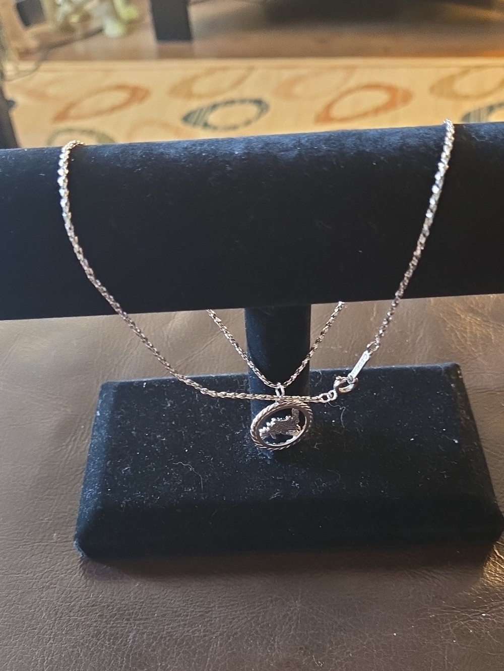 Double-Layer Open Circle Necklace in Silver Tone
